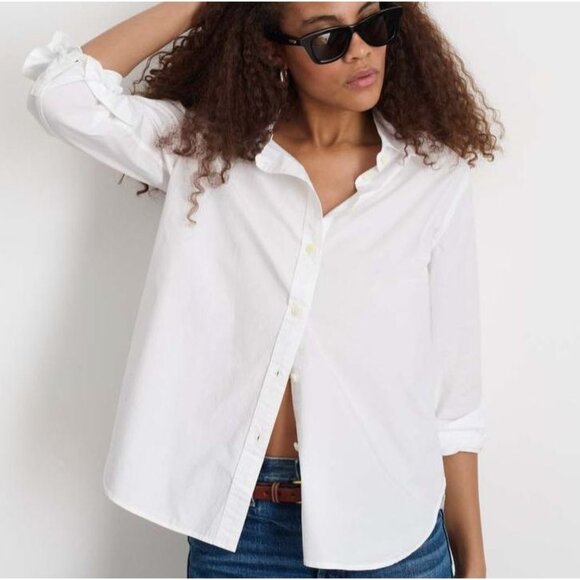 Alex Mill White Button Down Shirt Wash & Go Size M - Picture 1 of 6